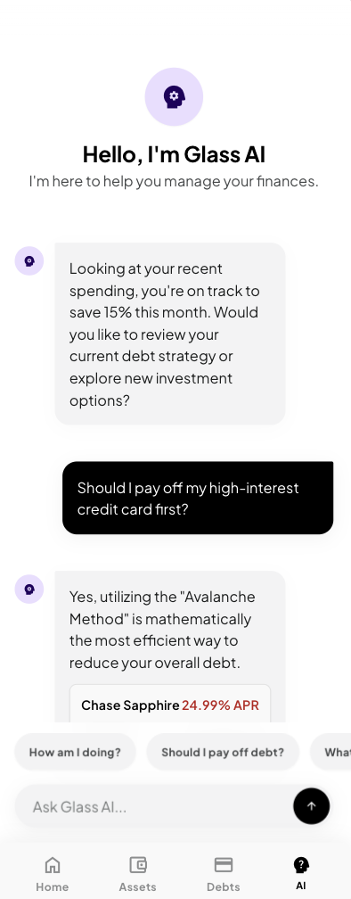 Glass AI chat preview
